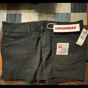 Juniors Union Bay Black Cotton Shorts